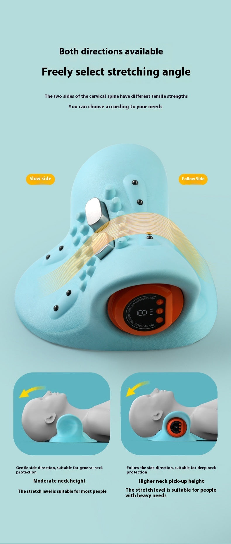Neck Massager Adults Cervical Spine Relief Traction Portable Neck Head Acupuncture Point Massage Pillow Neck Massager Adults Cervical Spine Relief Traction Portable Neck Head Acupuncture Point Massage Pillow